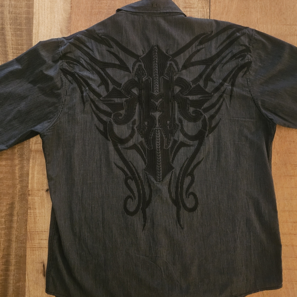Classic Roar Black Pinstripe Shirt